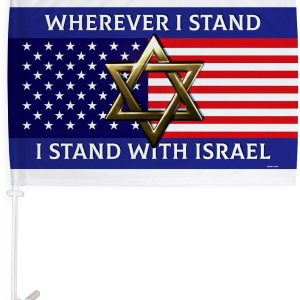 I Stand with Israel Decoraciones Bandera de Israeli para Carros para Ventana de Coches Clip de Soporte Automático Pequeño Cartel de 12 x 18 I Stand with Israel Decoraciones Bandera de Israeli para Carros para Ventana de Coches Clip de Soporte Automático Pequeño Cartel de 12 x 18