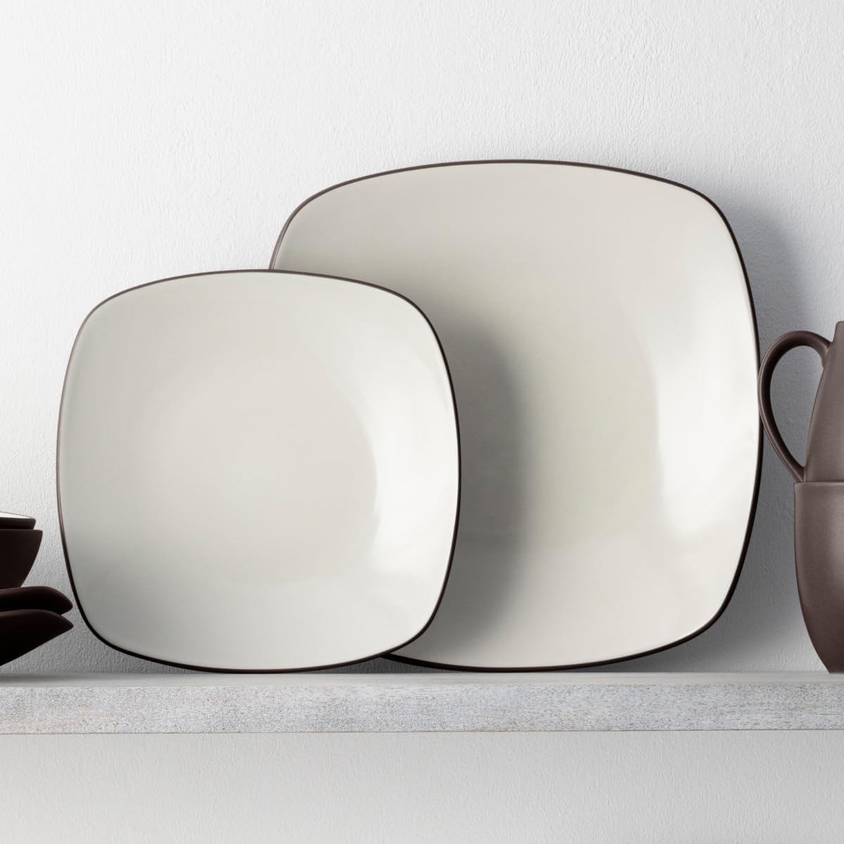 Noritake Colocador cuadrado de 4 piezas de chocolate Colorwave