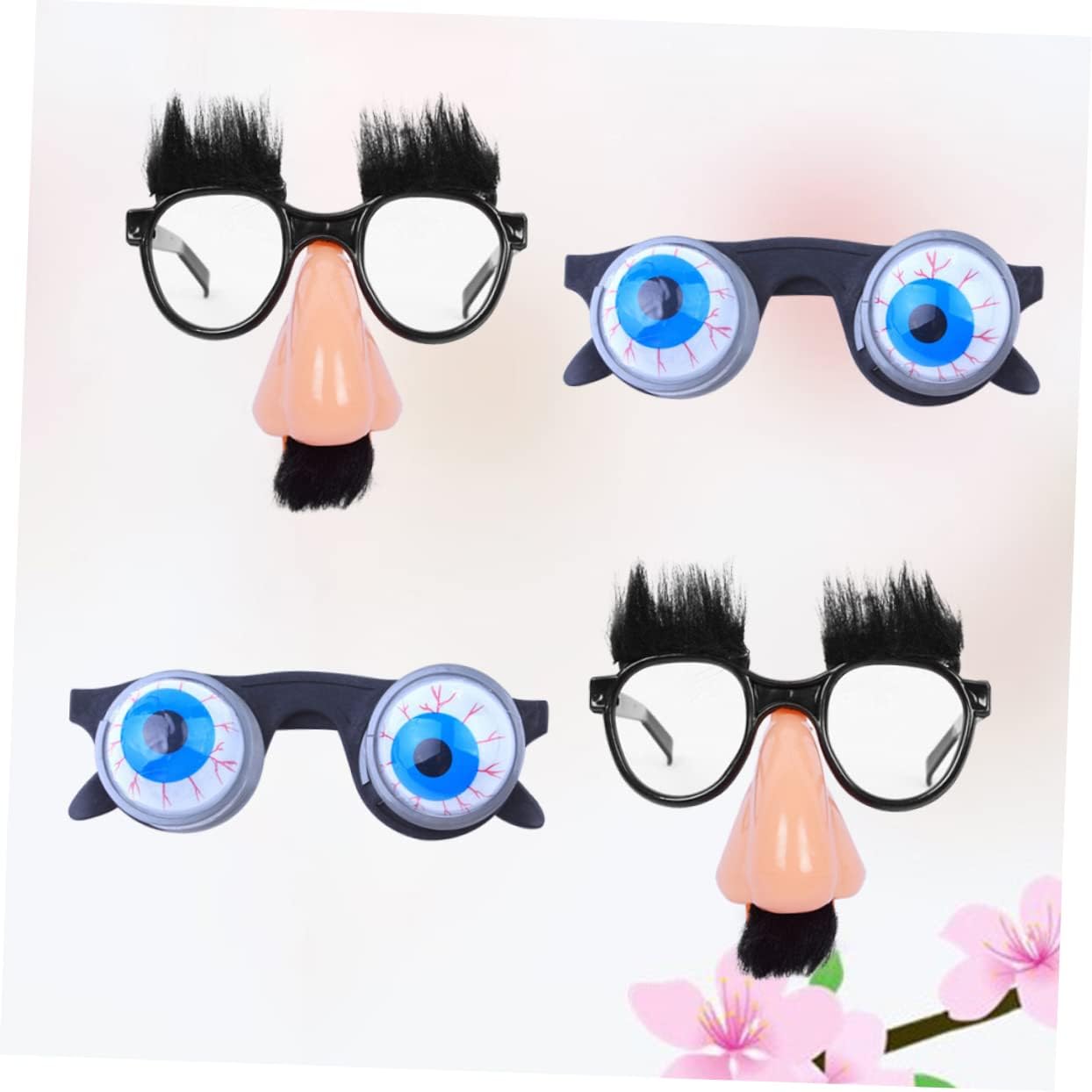4 gafas de fiesta de Halloween con globos oculares en muelles, divertido juguete de payaso, juguetes elásticos para decoración de niños, gafas