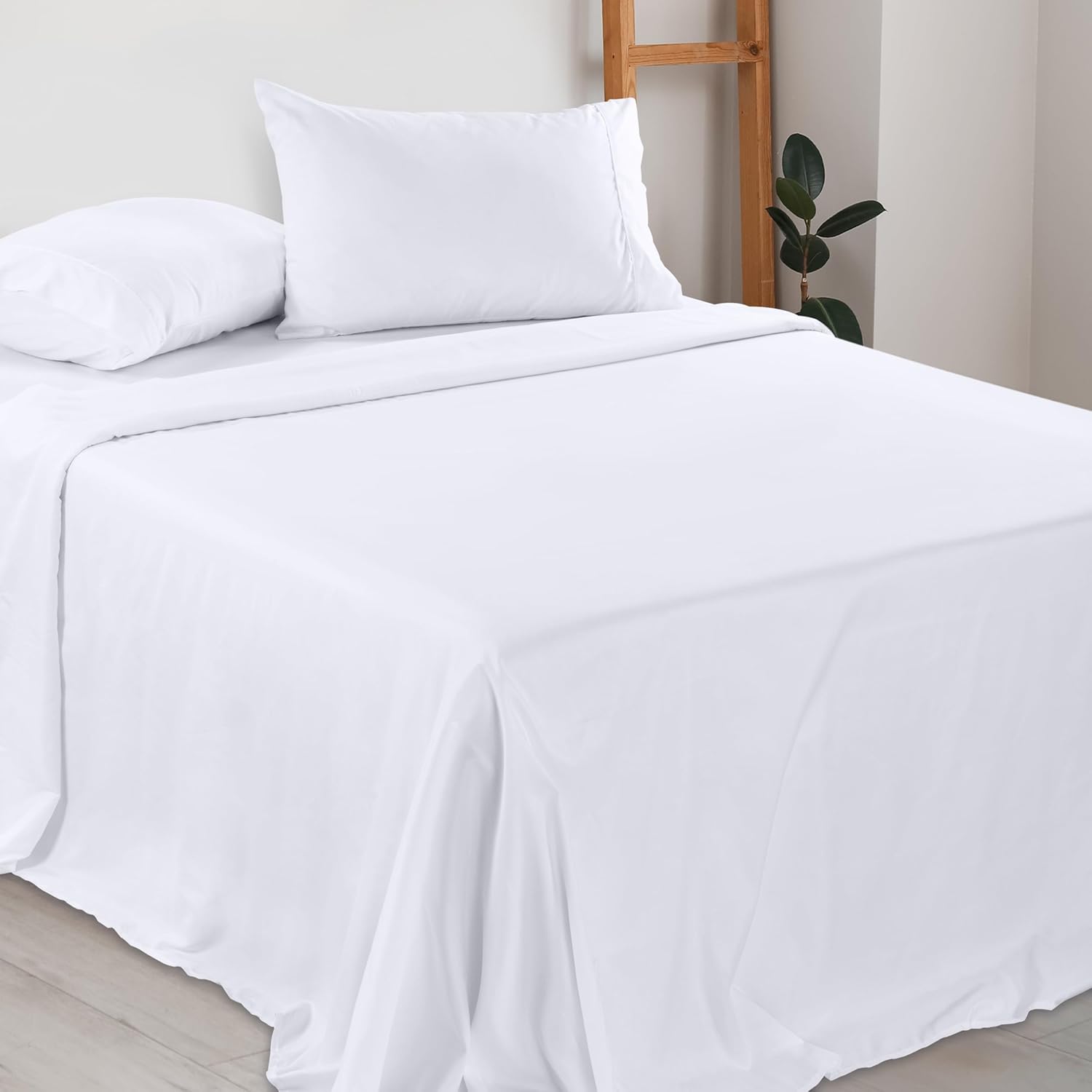 Utopia Bedding Juego de sábanas Queen  Microfibra cepillada  Sábanas suaves para cama tamaño Queen  Sábanas de lujo con sábana bajera, sábana