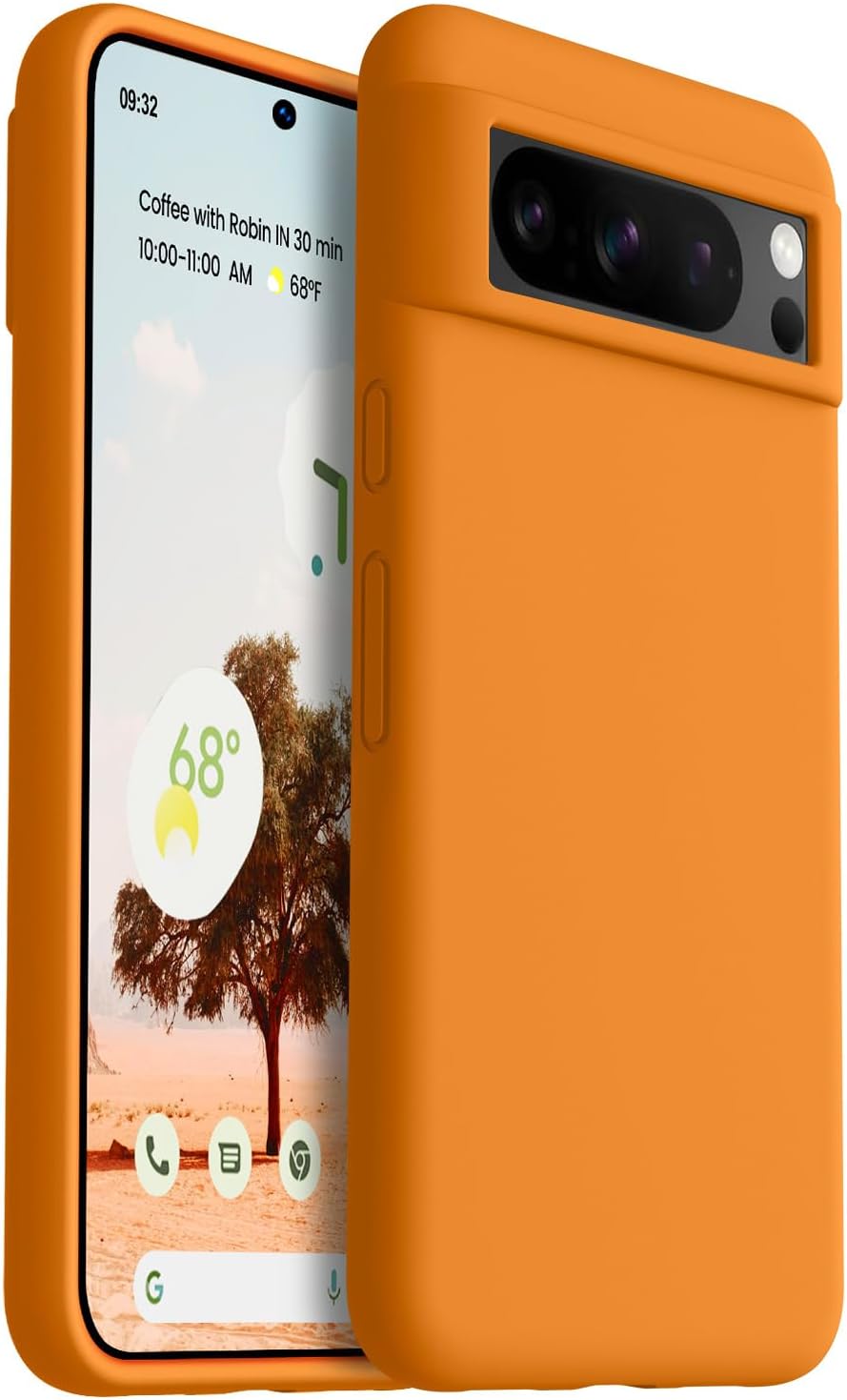 OTOFLY Funda diseñada para Pixel 8 Pro, protección contra caídas de grado militar, forro de microfibra antiarañazos, funda delgada de silicona a