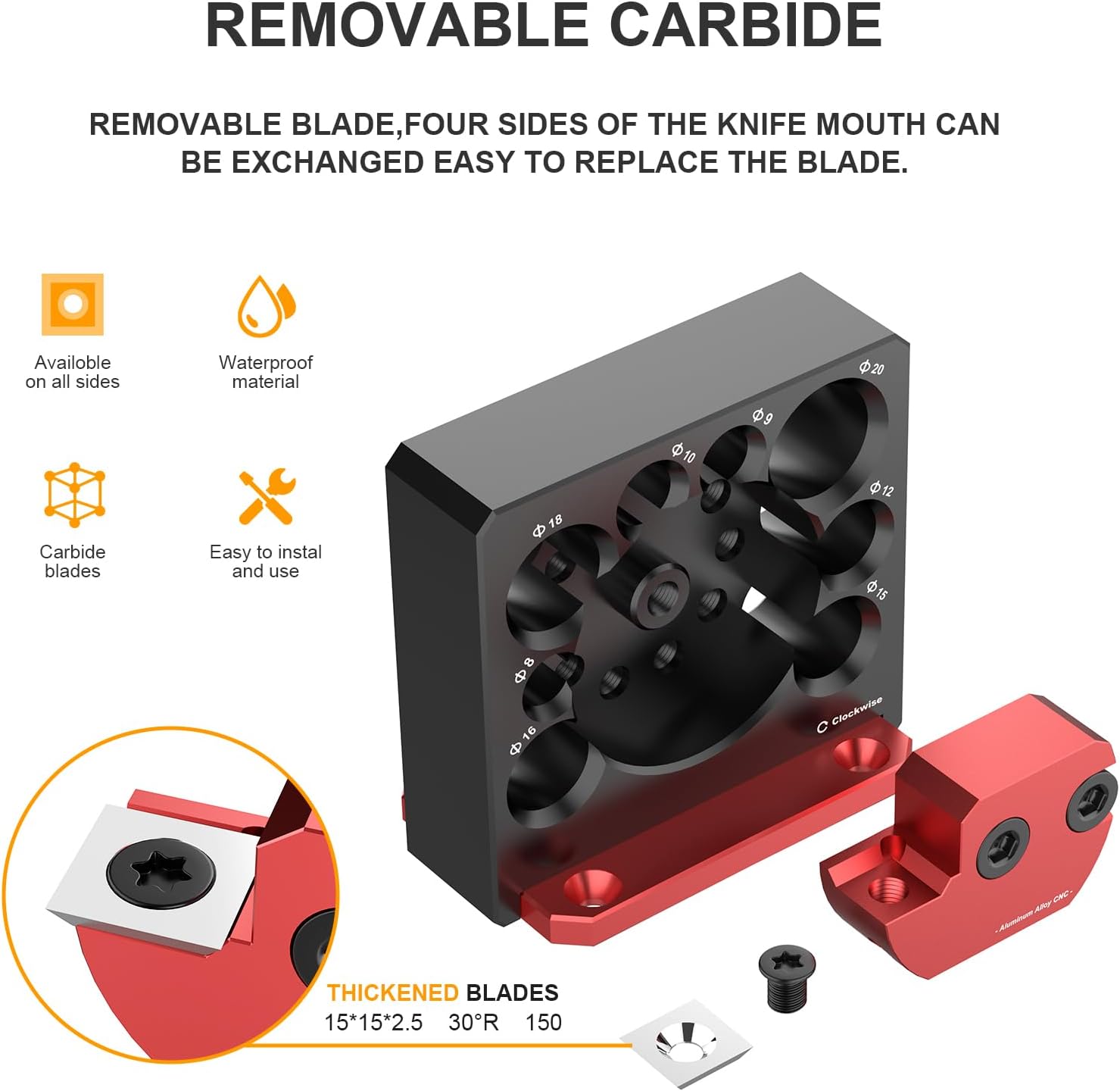 Twotrees – Kit de plantilla para hacer clavijas, cortador de clavijas ajustable métrico de 0.315 in a 0.787 in, pasador de fresado eléctrico, barra