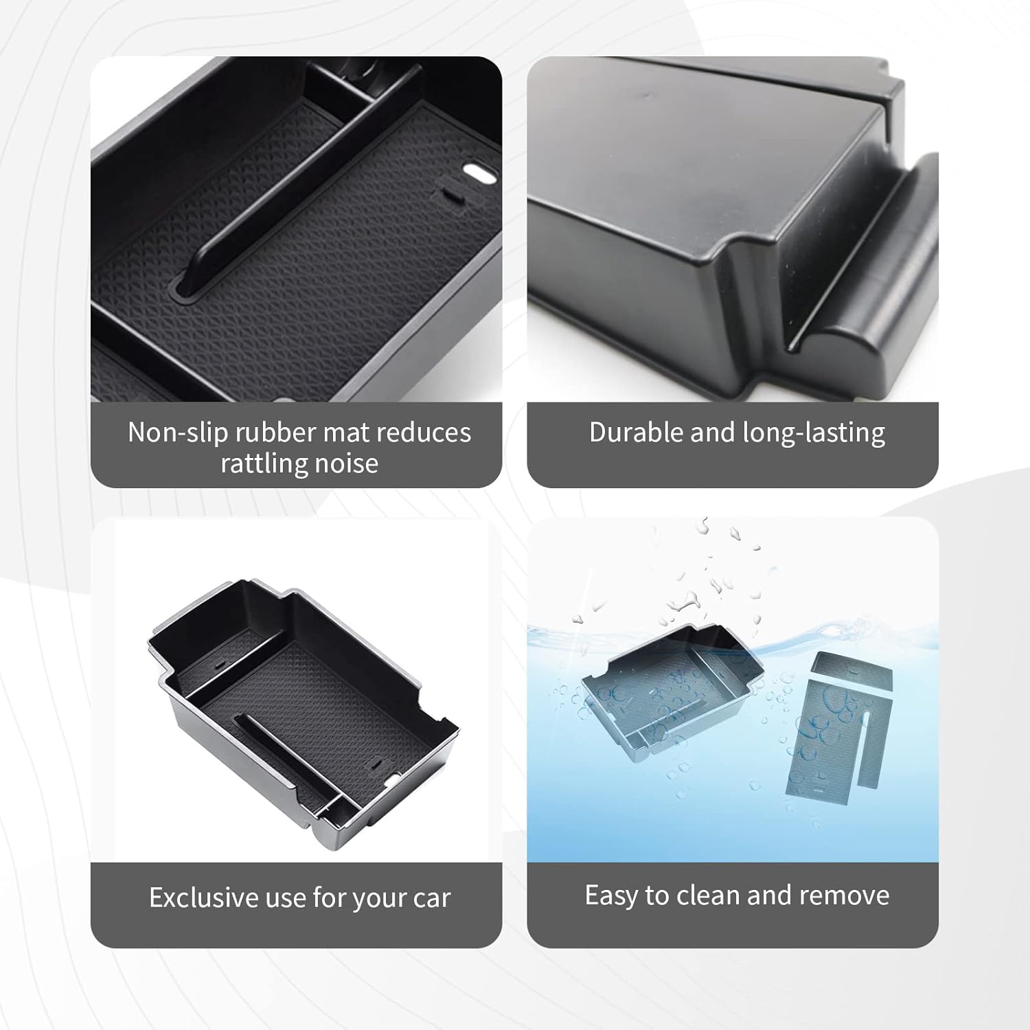 CDEFG Organizador de accesorios de consola central para Chevy Blazer 2019, 2020, 2021, 2022, 2023, 2024, material ABS, bandeja de inserción para