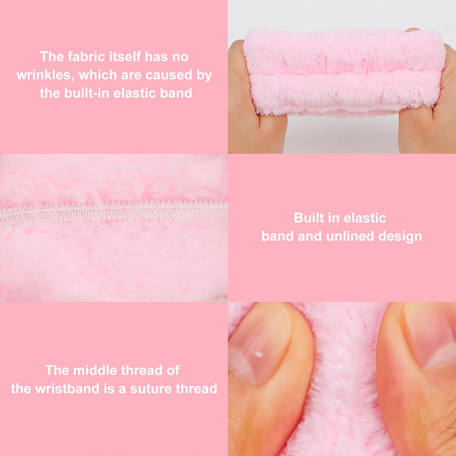 BAHABY Diadema de spa para lavar la cara, cuidado de la piel, maquillaje, diadema de esponja, diadema de spa y muñequera, nubes suave banda para el