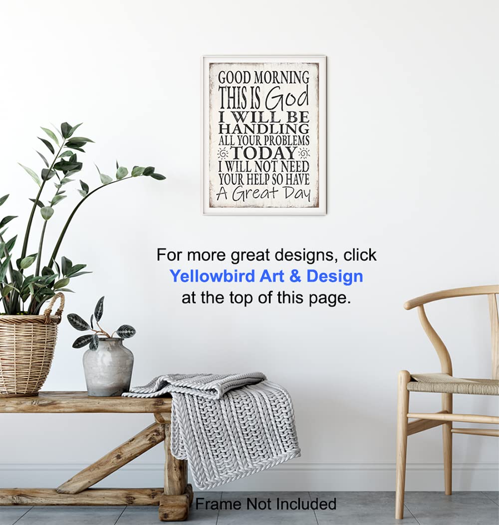 Yellowbird Art & Design Christian Wall Art – God Wall Decor – Religious Gifts for Men Man – Catholic Gift – Inspirational Wall Decor Poster –
