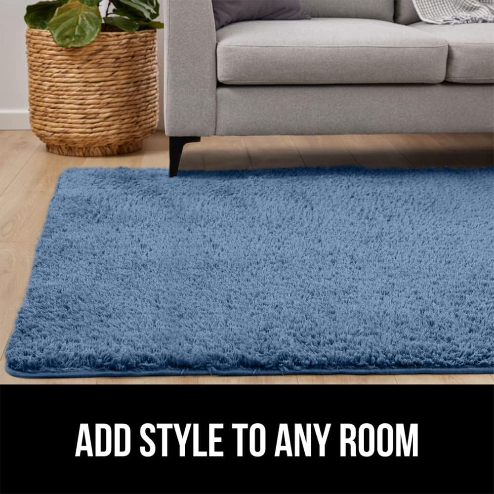 Gorilla Grip – Alfombra de piel sintética suave, lavable, resistente al desprendimiento y a la decoloración, con puntos de agarre, para dormitorio,