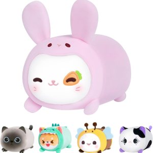 Bonita almohada de felpa de conejo y gato, peluche Kawaii, peluche de conejo zanahoria, peluche de gatito con disfraz de conejo, almohada suave y Bonita almohada de felpa de conejo y gato, peluche Kawaii, peluche de conejo zanahoria, peluche de gatito con disfraz de conejo, almohada suave y