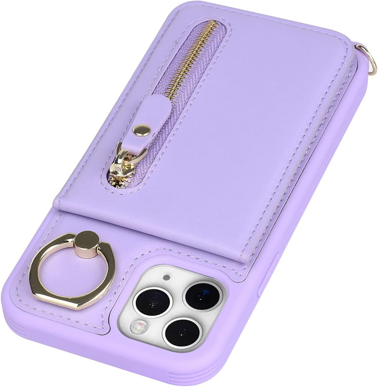 Funda para iPhone 11 Pro Max con tarjetero para mujer, iPhone 11 Pro Max, con correa y ranuras para tarjetas de crédito, cruzado con cremallera y