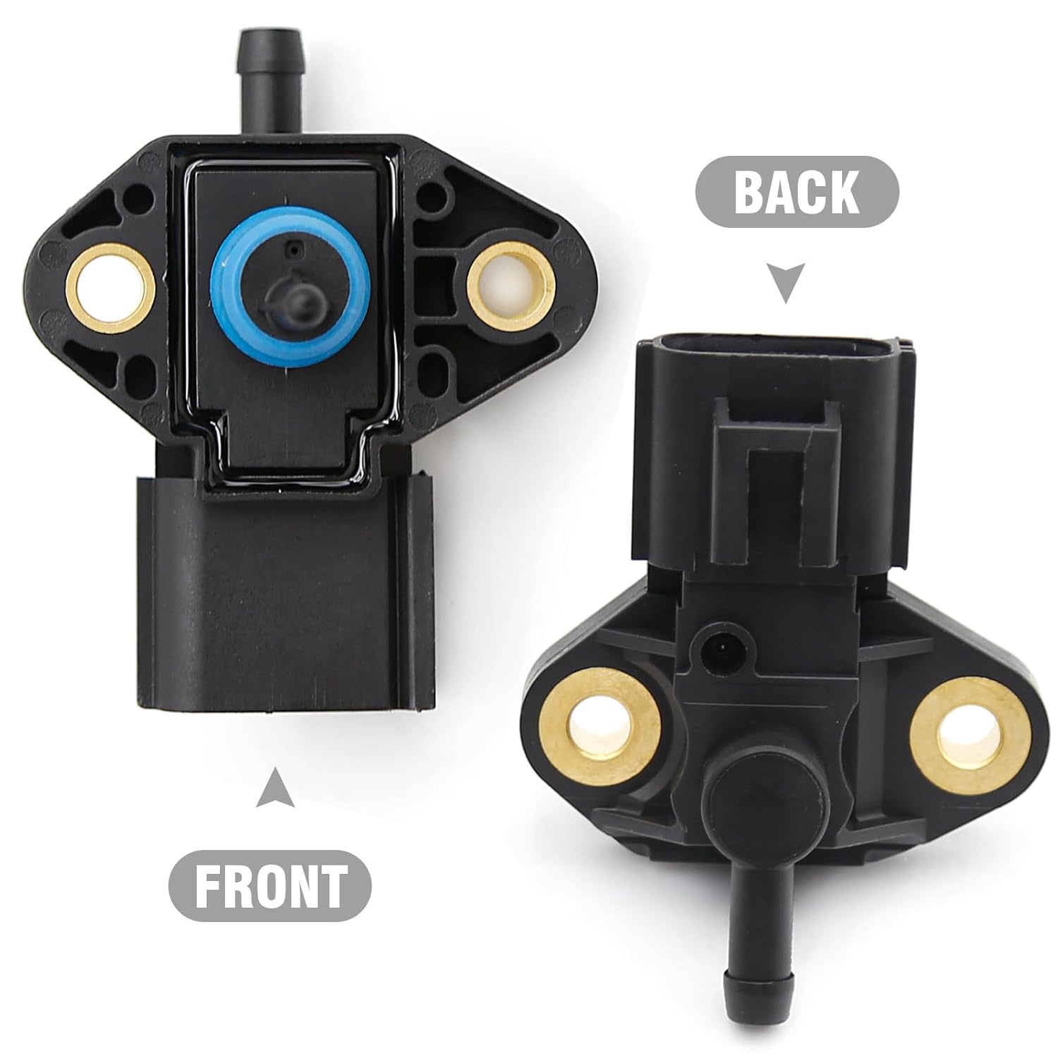 Hoypeyfiy Sensor de presión de inyección de riel de combustible 3F2Z9G756AA 3F2Z9G756AC 3F2Z9G756AB Reemplazo del sensor de presión para Ford