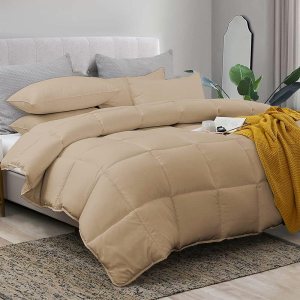 L LOVSOUL – Edredón mullido, ultrasuave de microfibra peinada de alta calidad afelpada, (queen, 90 x 90 pulgadas, caqui) L LOVSOUL – Edredón mullido, ultrasuave de microfibra peinada de alta calidad afelpada, (queen, 90 x 90 pulgadas, caqui)