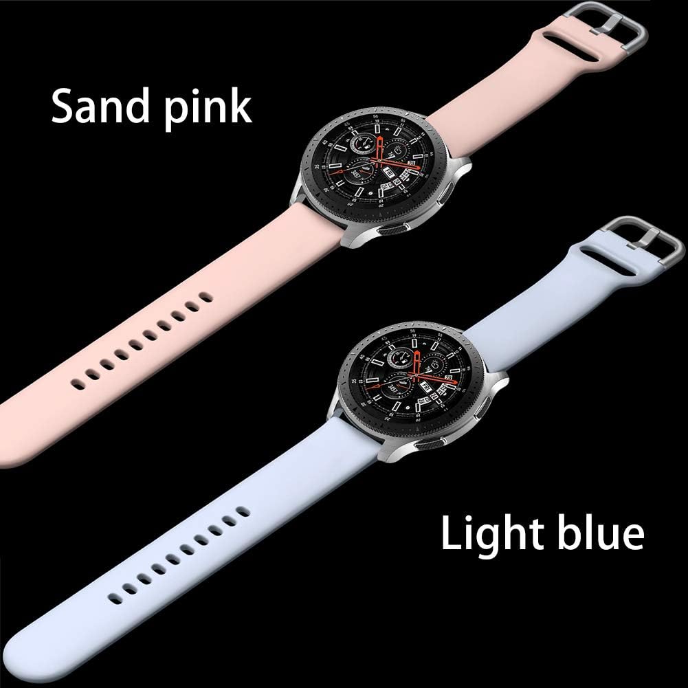 GHIJKL Compatible con Samsung Galaxy Watch de 1.81 pulgadas, Gear S3 FrontierClassic Band, 0.86 pulgadas, silicona suave, transpirable, repuesto