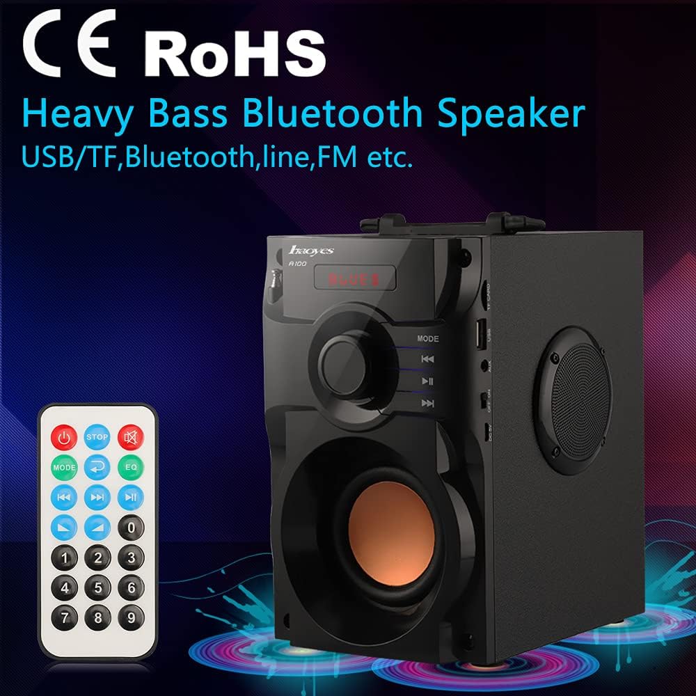 Altavoz Bluetooth portátil 10 W estéreo inalámbrico de graves pesados Bluetooth altavoz al aire libre subwoofer reproductor de MP3 para
