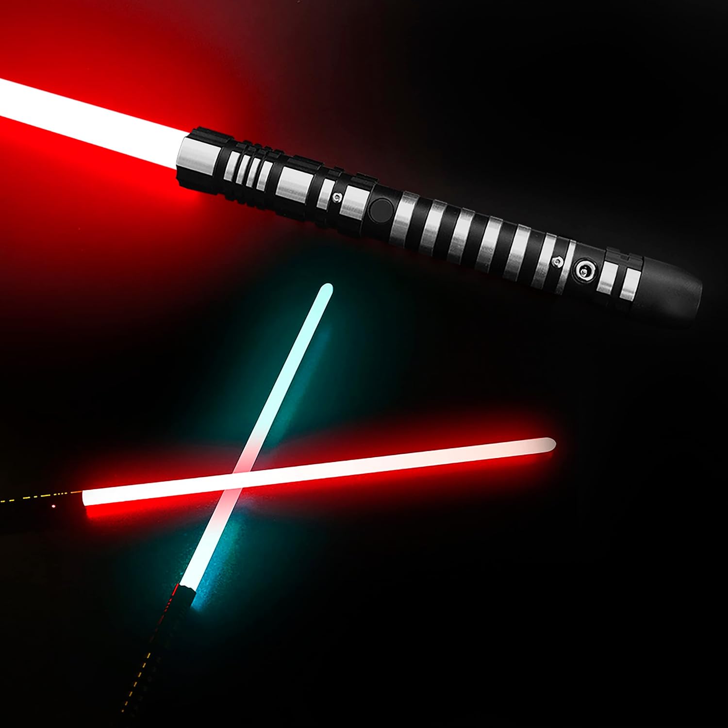 YDD Sable de luz LED de metal ligero de aluminio, Ghost Premium Force FX Black Series Light Ser para adultos aguanta duelos realmente fuertes.