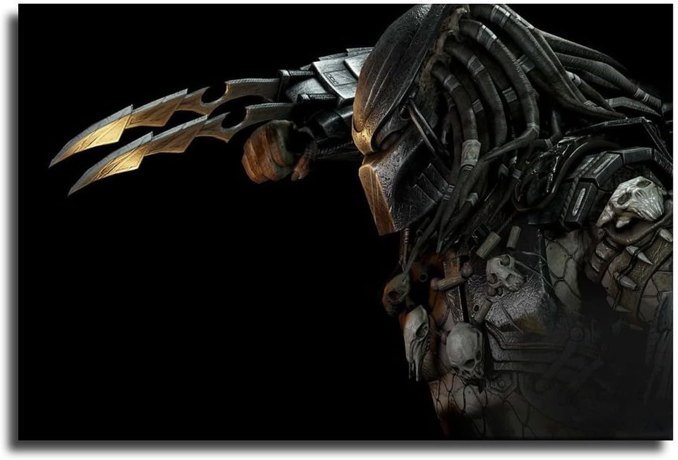 ZZHIY Póster de The Predator Vs Alien, pintura decorativa, lienzo, arte de pared, para sala de estar, dormitorio, 12 x 18 pulgadas (11.8 x 17.7 in)