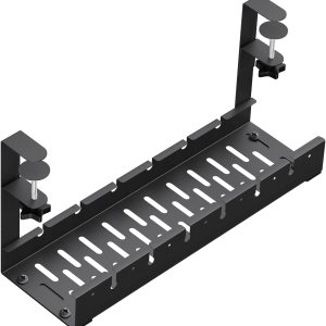 Gestión de cables extensible para debajo del escritorio, bandeja de gestión de cables de metal (paquete de 1) Gestión de cables extensible para debajo del escritorio, bandeja de gestión de cables de metal (paquete de 1)