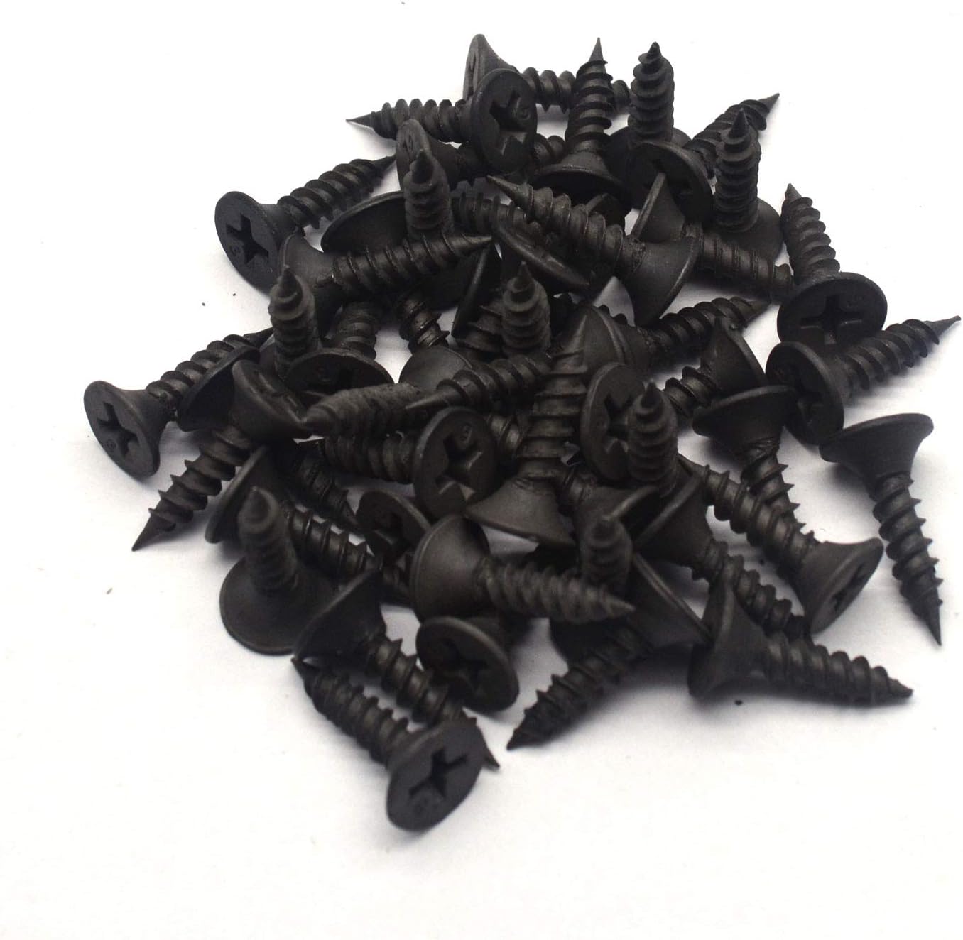 T Tulead Soportes planos de metal rectos de 4 agujeros negros de 3.7 x 1.5 pulgadas, 6 unidades con tornillos de montaje