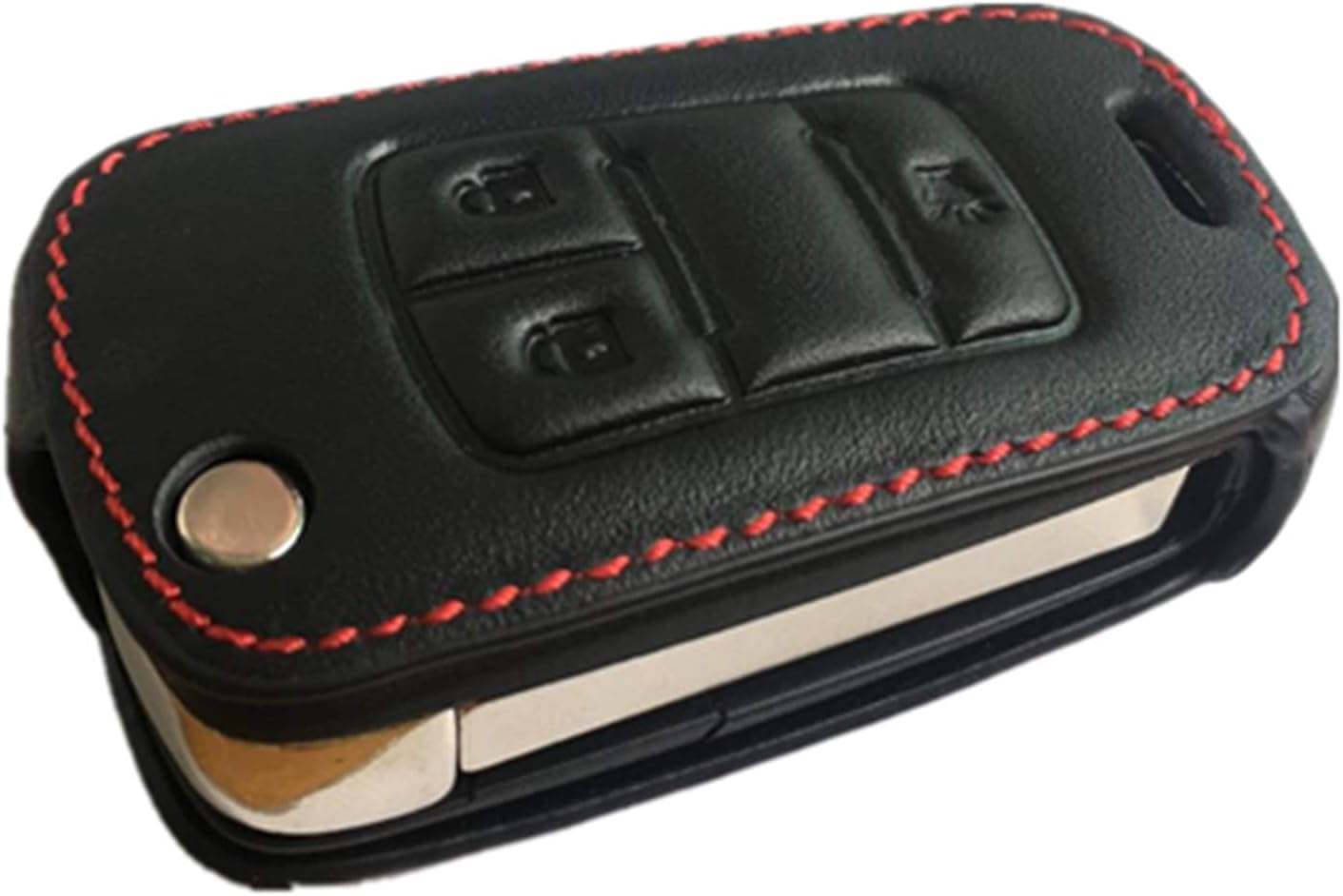 KAWIHEN Funda de cuero para llavero compatible con Chevrolet Equinox Sonic GMC Terrain OHT01060512 2013 2014 2015 2016 2017 AVL-B01T1AC 20835402