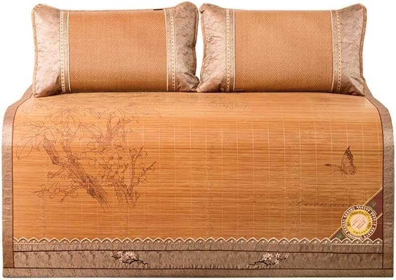 Foldable Bamboo Summer Bed Mat for Cool and Comfortable Sleeping – Breathable, Absorbent, and Durable – Improve Sleep with a Bamboo Mattress Topper