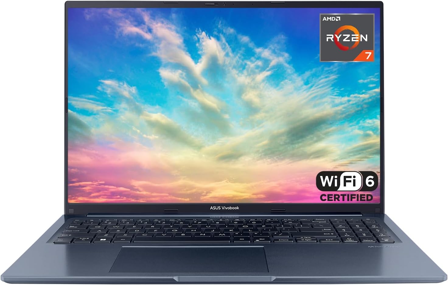 ASUS Portátil VivoBook 16, pantalla WUXGA de 16 pulgadas (1920 x 1200), AMD Ryzen 7 5800HS, 16 GB de RAM, SSD de 2 TB, cámara web, HDMI, Wi-Fi 6,