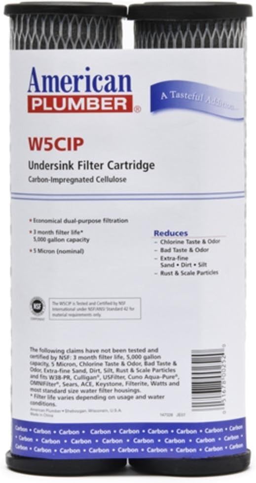 AP American Plumber W5CIP – Cartucho de filtro para debajo del fregadero (paquete de 4)