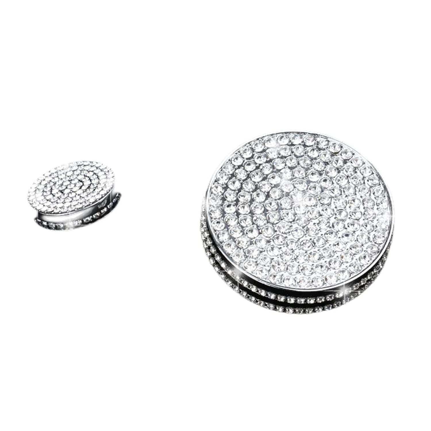 Compatible con Cadillac CT4 CT5 XT4 CT6 XT5 XT6 Accesorios brillantes para mujer Control Volumen Cubierta Accesorio (Plata)