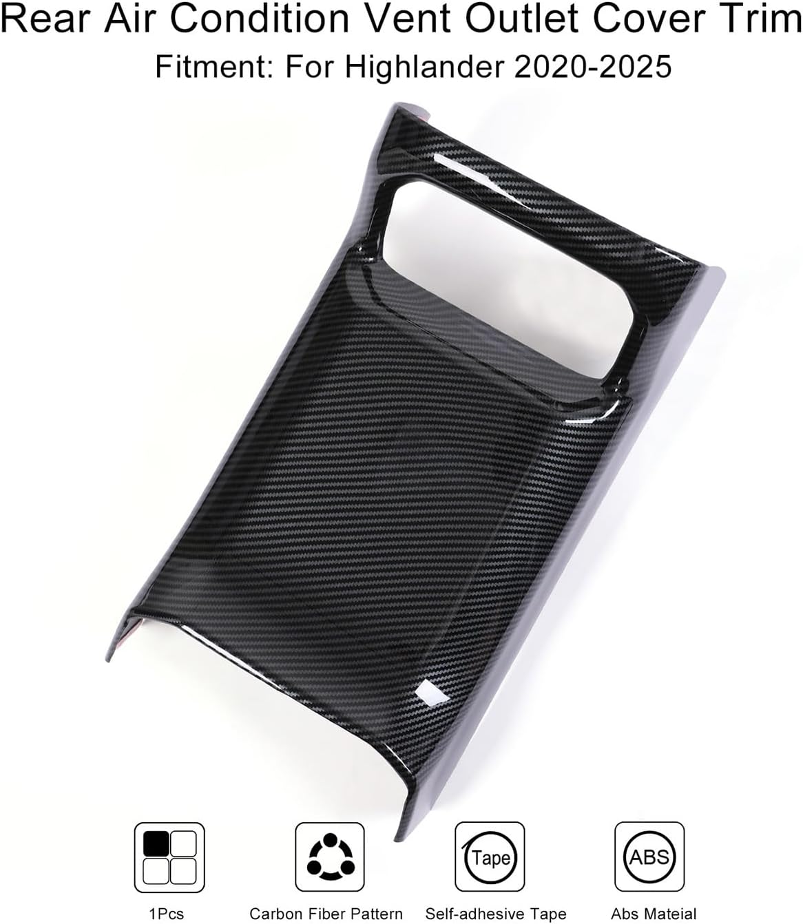 YAKANEY Protector de salida de aire para asiento trasero Toyota Highlander 2020-2023, cubierta antiarañazos deportiva de fácil limpieza para