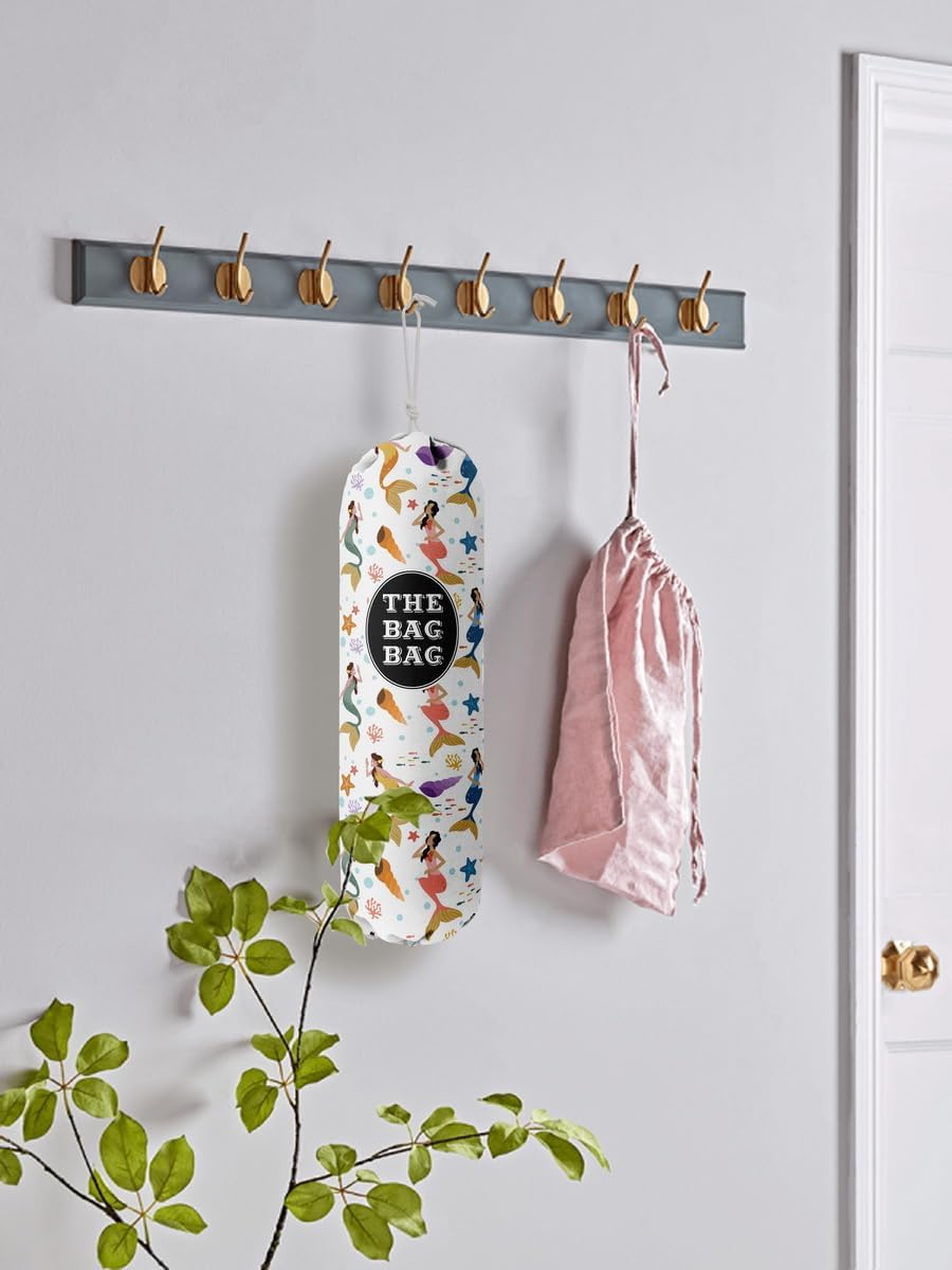 Bolsa de comestibles, organizador de bolsas de comestibles de sirena para bolsas de compras, bolsas de plástico de montaje en pared, dispensadores
