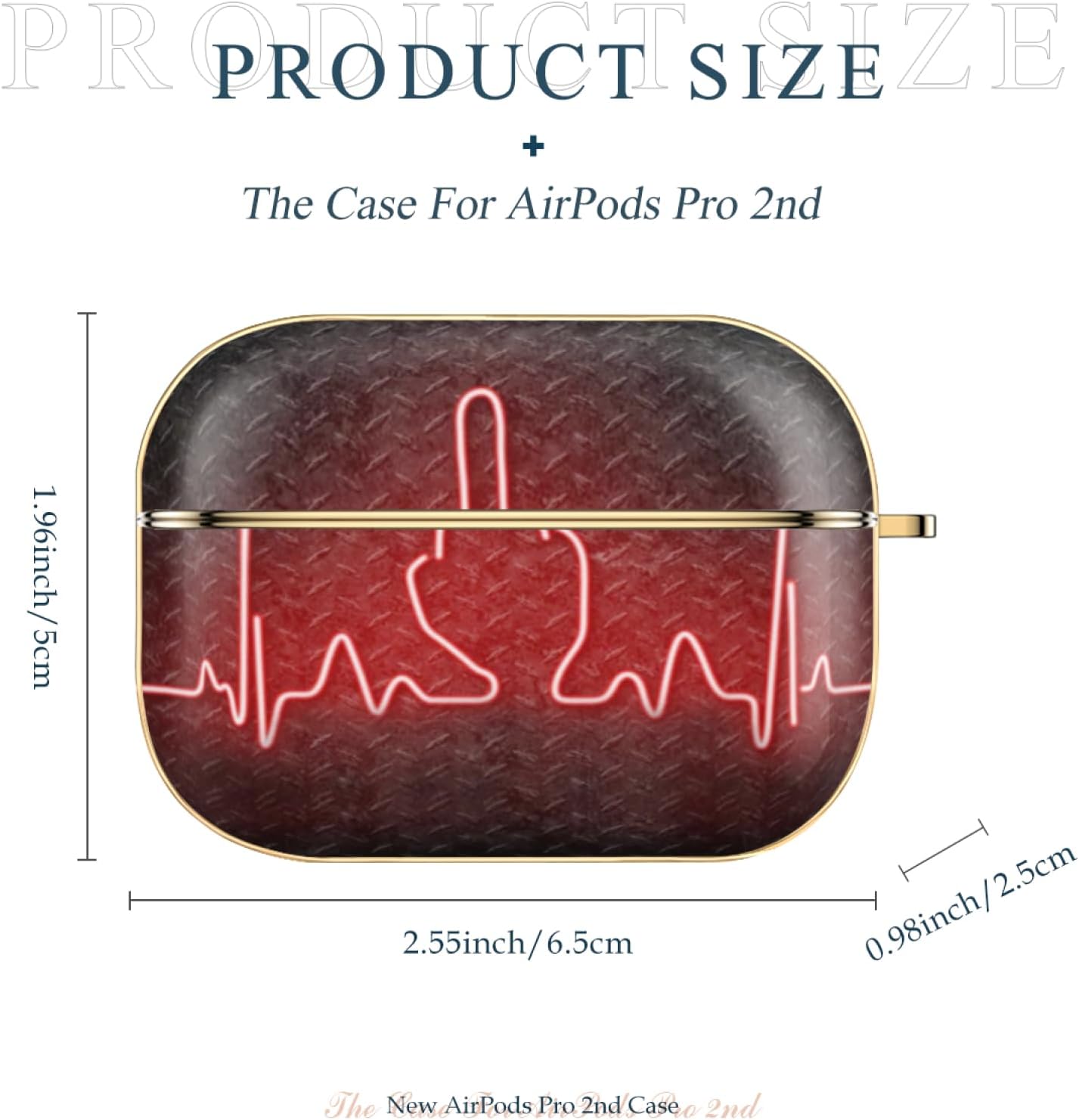 Heartbeat – Funda para AirPods Pro de 2 generación, funda protectora suave que absorbe los golpes para Apple Airpods Pro 2