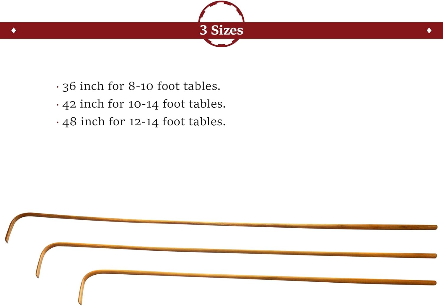 CGS Craps Dice Stick  Bastón de ratán  Madera flexible  48 pulgadas de longitud para mesas de dados de tamaño casino  Equipo esencial de dados de