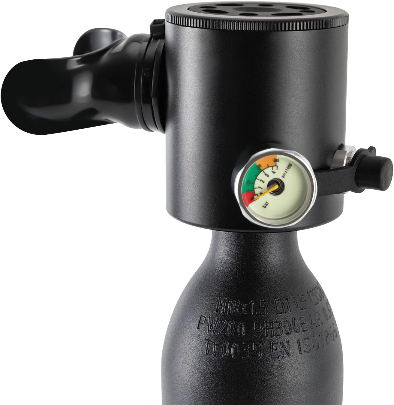 Mini tanque de buceo conjunto de buceo, equipo de buceo inflable de 0.5L, tanque de oxígeno para respiración subacuática, constante con válvula de