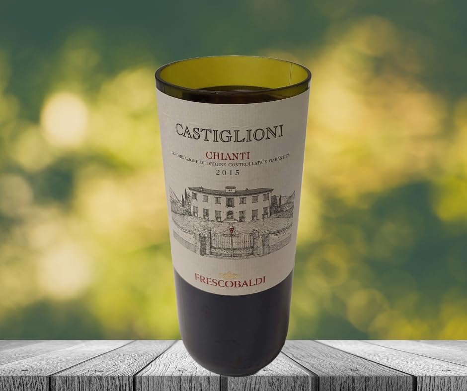 Chianti Castiglioni 2015 Wine Bottle Candle – Authentic Repurposed Label – Warm and Inviting Ambiance – Eco-friendly Home Decor – Unique Gift for