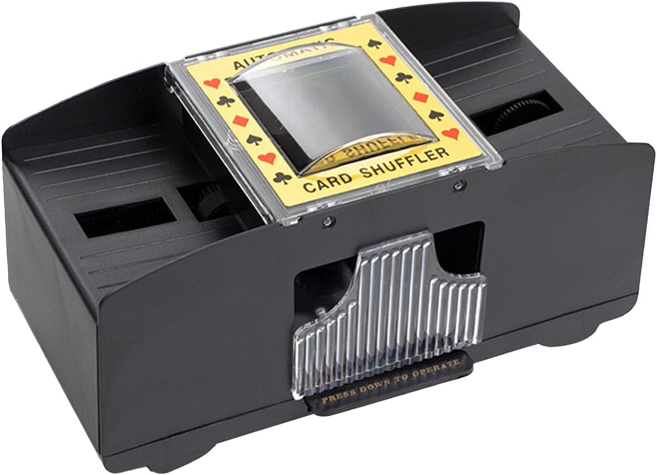 Barajador automático de tarjetas, funciona con pilas, fácil operación, plástico duradero, baraja 2 barajas, para póker, Texas Poker, Blackjack,