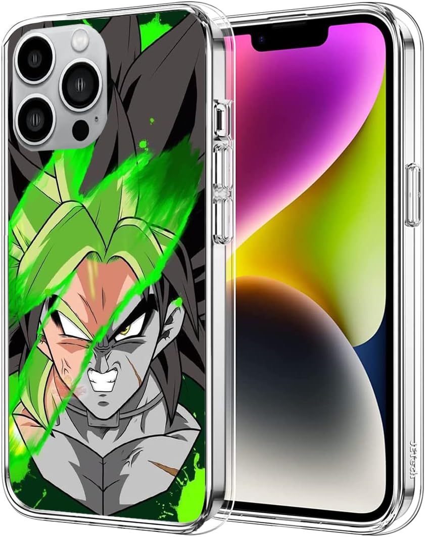 Funda para teléfono Broly compatible con iPhone 15 Plus Scratch Charm TPU Transparente Bumper 5G