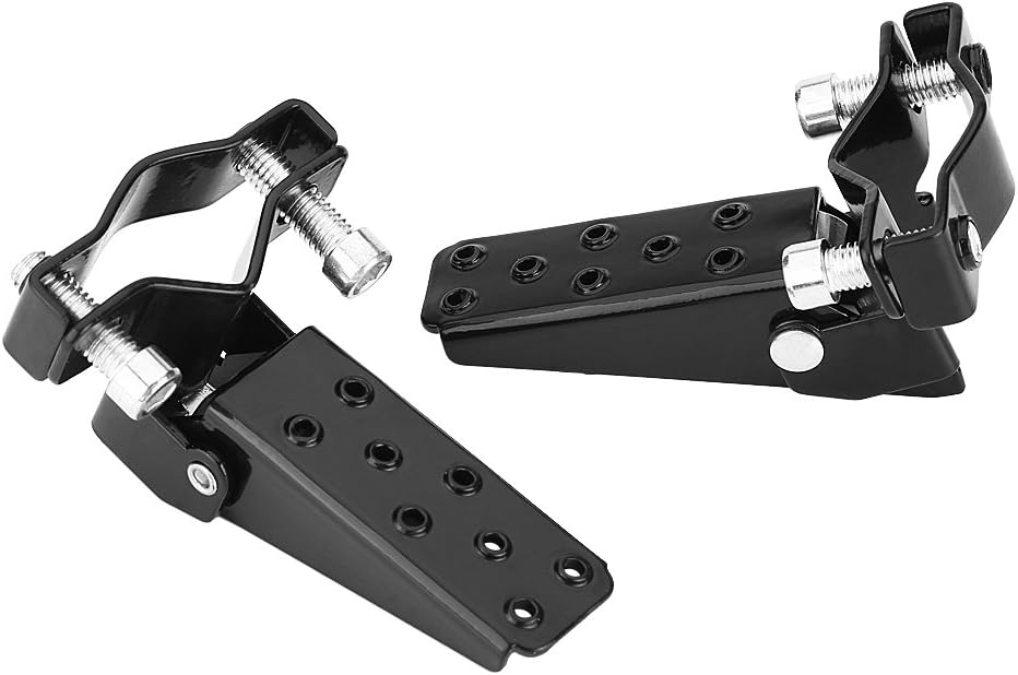 Estriberas para motocicleta, Pasajero Negro Elegante Marco de Moto de Metal para Autopista Bar Piernas Universal Rests Pedales Para Motocicletas