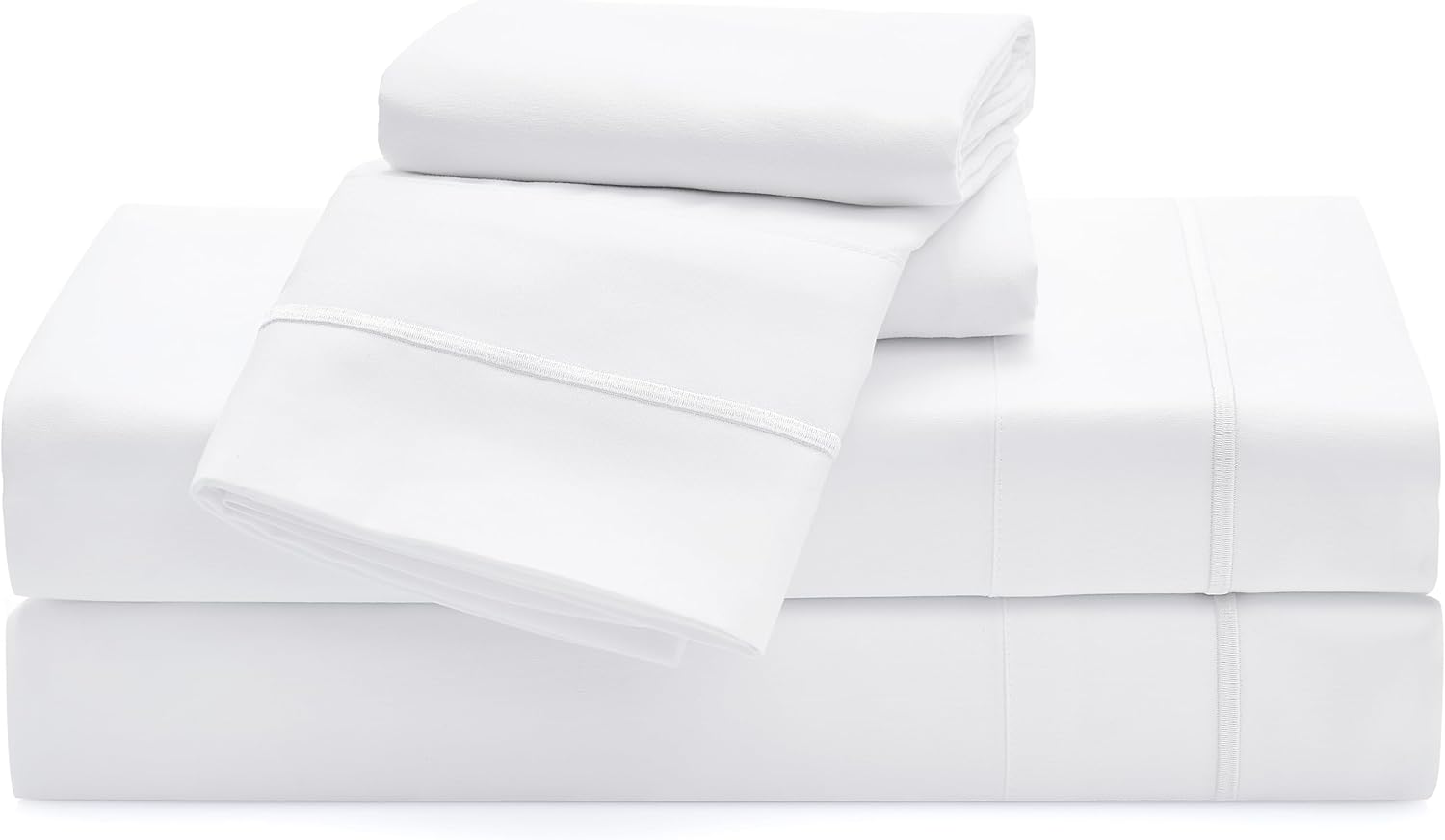 CASUAL LIVING 32623 Juego de sábanas y fundas de almohada de 4 piezas de sábanas y fundas de almohada de 4 piezas, tamaño matrimonial, sedosas,