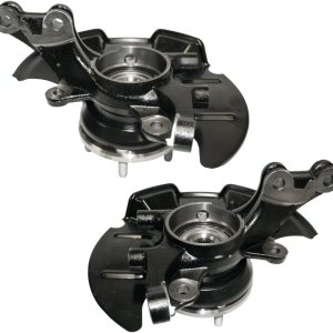 AutoShack – Par de 2 nudillos de dirección delantera y cojinete de rueda de 5 lengüetas con ABS para el lado del conductor y el pasajero, repuesto AutoShack – Par de 2 nudillos de dirección delantera y cojinete de rueda de 5 lengüetas con ABS para el lado del conductor y el pasajero, repuesto