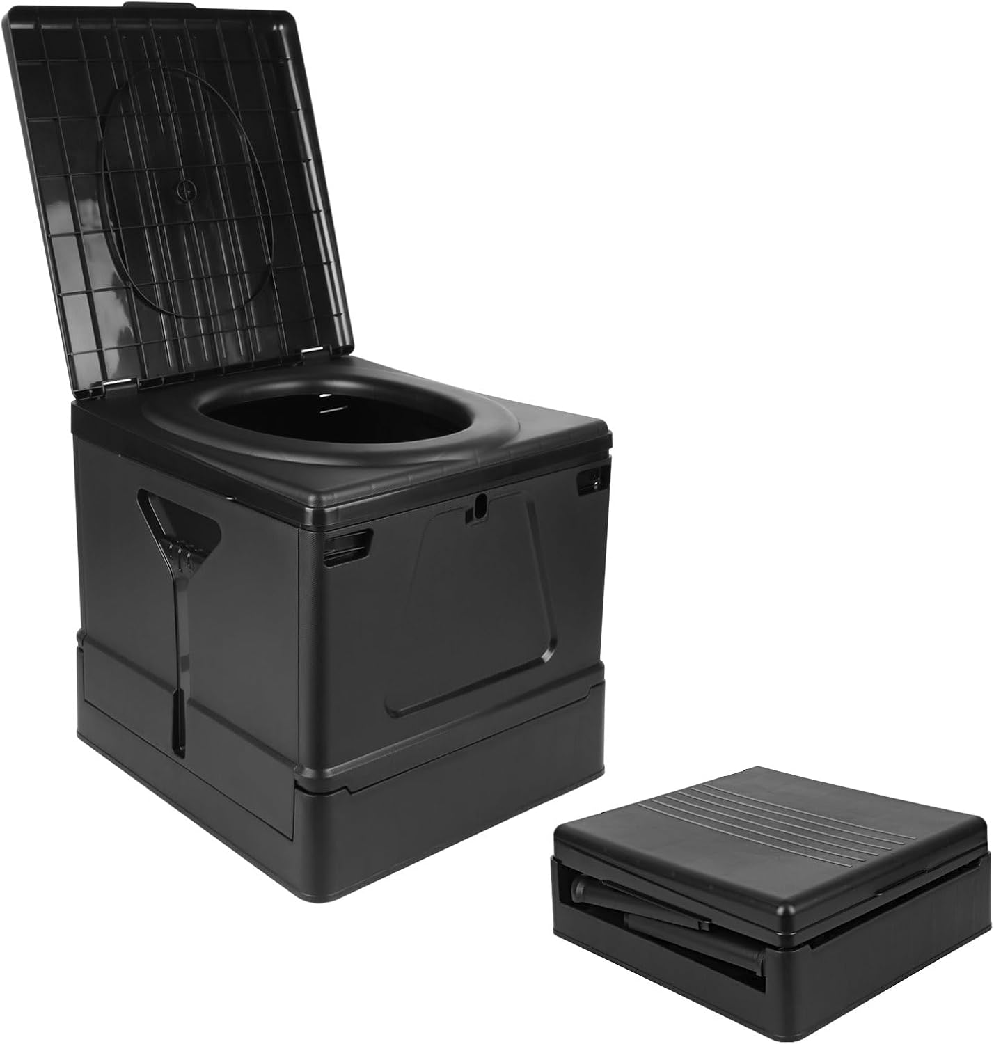 Inodoro portátil XL, inodoro portátil mejorado para adultos, campamento, inodoros altos portátiles para el hogar, campamento, barco, senderismo,