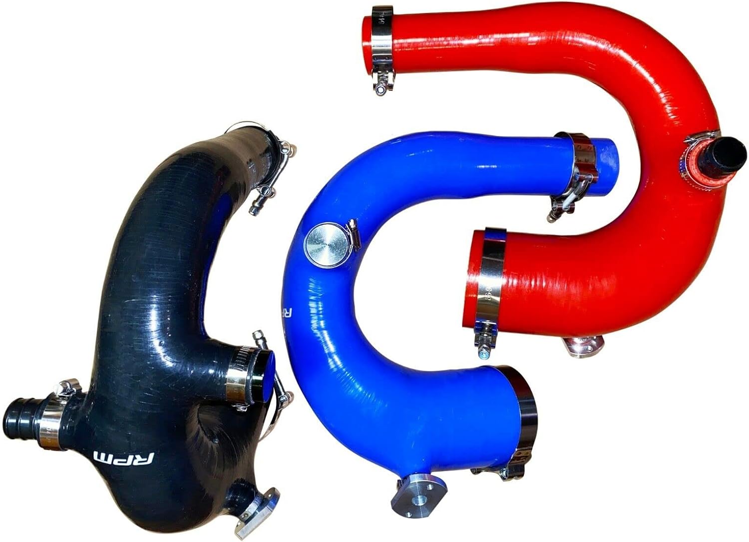 Compatible con RPM SxS  Compatible con Polaris RZR Compatible con Pro XP y Turbo R BLACK Silicone Intake J-Tube 2020-2022