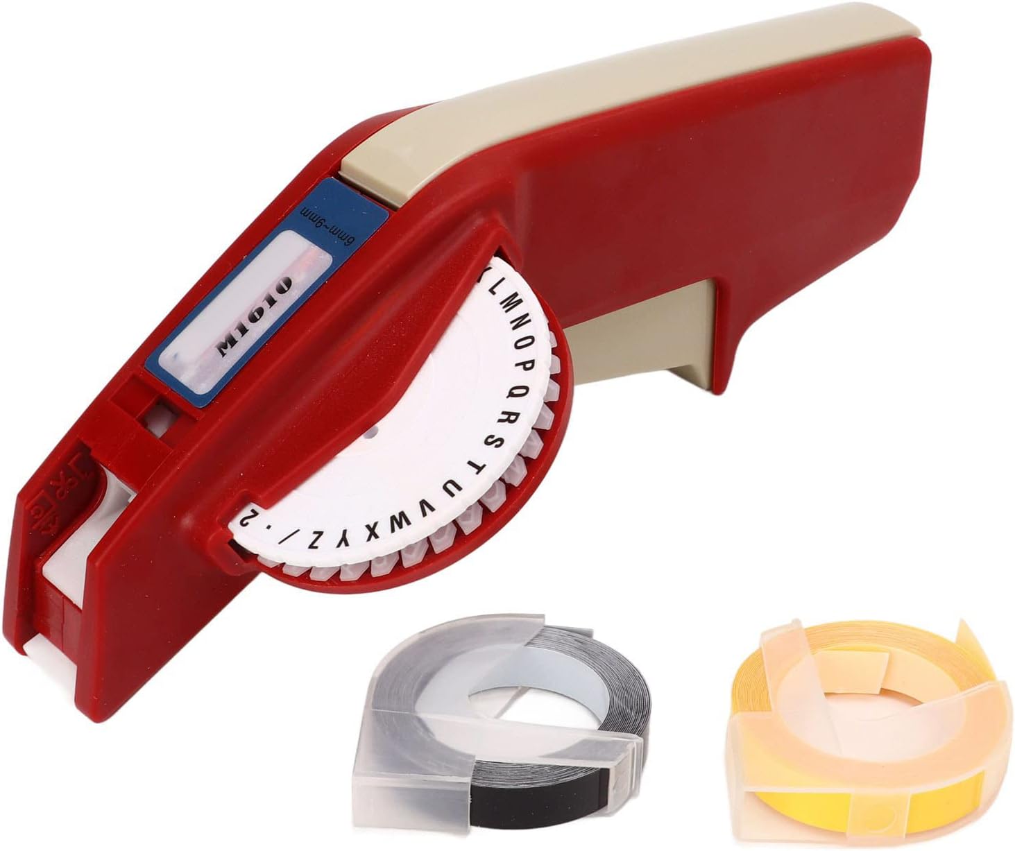 Impresora de etiquetas en relieve, impresora manual de etiquetas ABS de alta calidad, letras de números claras fuertes y duraderas para oficina,