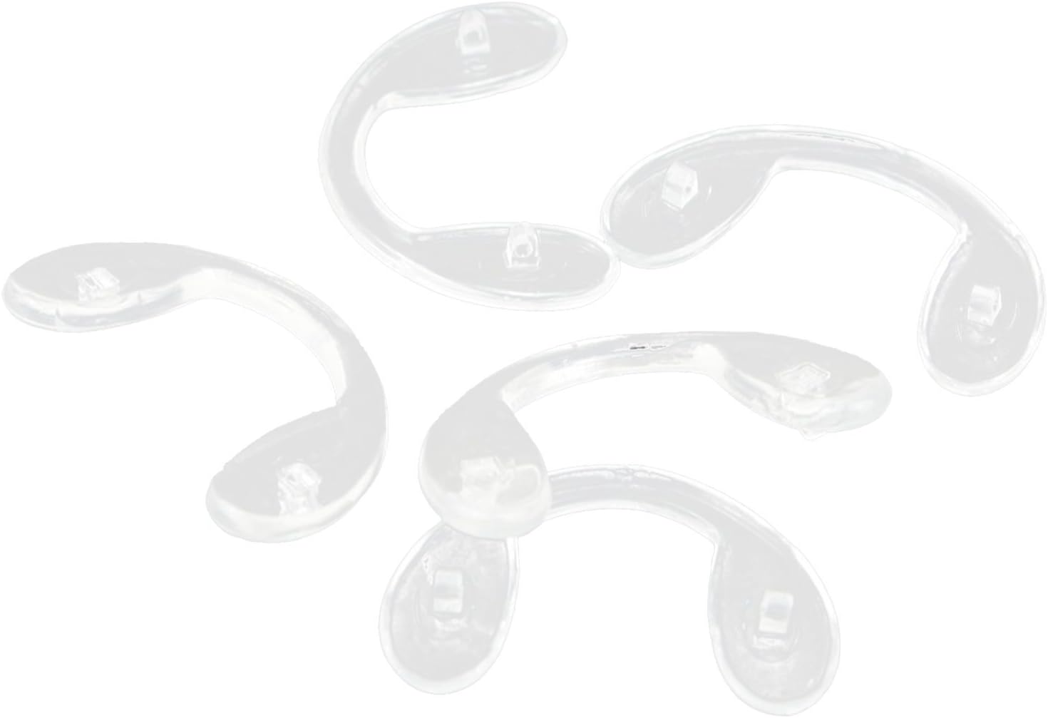 10 pares de gafas de silicona en forma de U, puente de rosca en almohadillas de nariz de silicona, accesorio para gafas