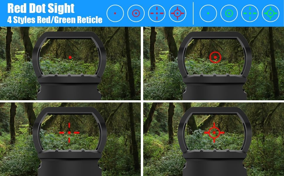 4-1216x50EG Rifle Scope Combo Dual Illuminated RedGreen with GreenRed Laser 4 Models Holographic Reticle Red Dot for Rail Mount
