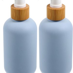 Beaupretty 2 botellas dispensadoras de plástico con bomba de 6.8 fl oz, botellas de champú y acondicionador, contenedor recargable para baño, ducha, Beaupretty 2 botellas dispensadoras de plástico con bomba de 6.8 fl oz, botellas de champú y acondicionador, contenedor recargable para baño, ducha,