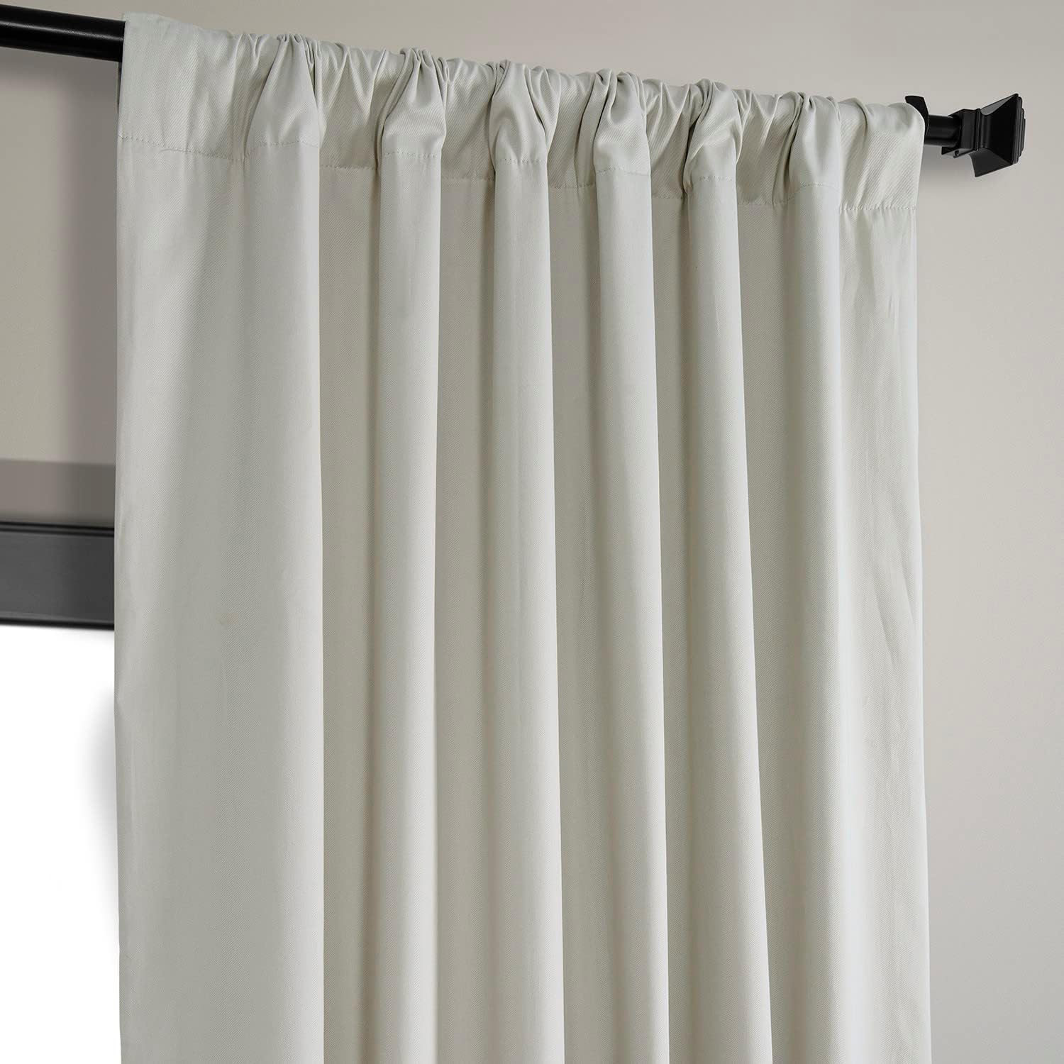 HPD Half Price Drapes Cortinas opacas para dormitorio y sala de estar, 50 x 84 pulgadas, algodón sólido, PRCT-BO12B-84 (1 panel), color gris claro