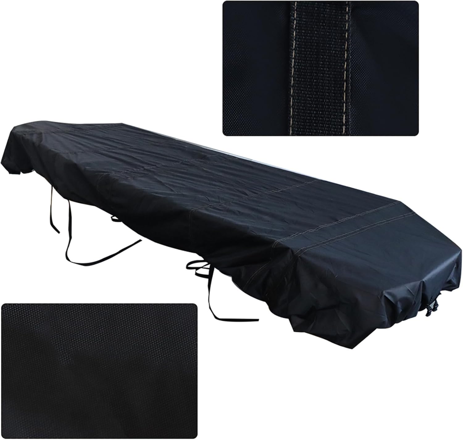Funda de repuesto para lanchas Jon Boats de 14 pies, resistente, grado marino, remolcable, color negro