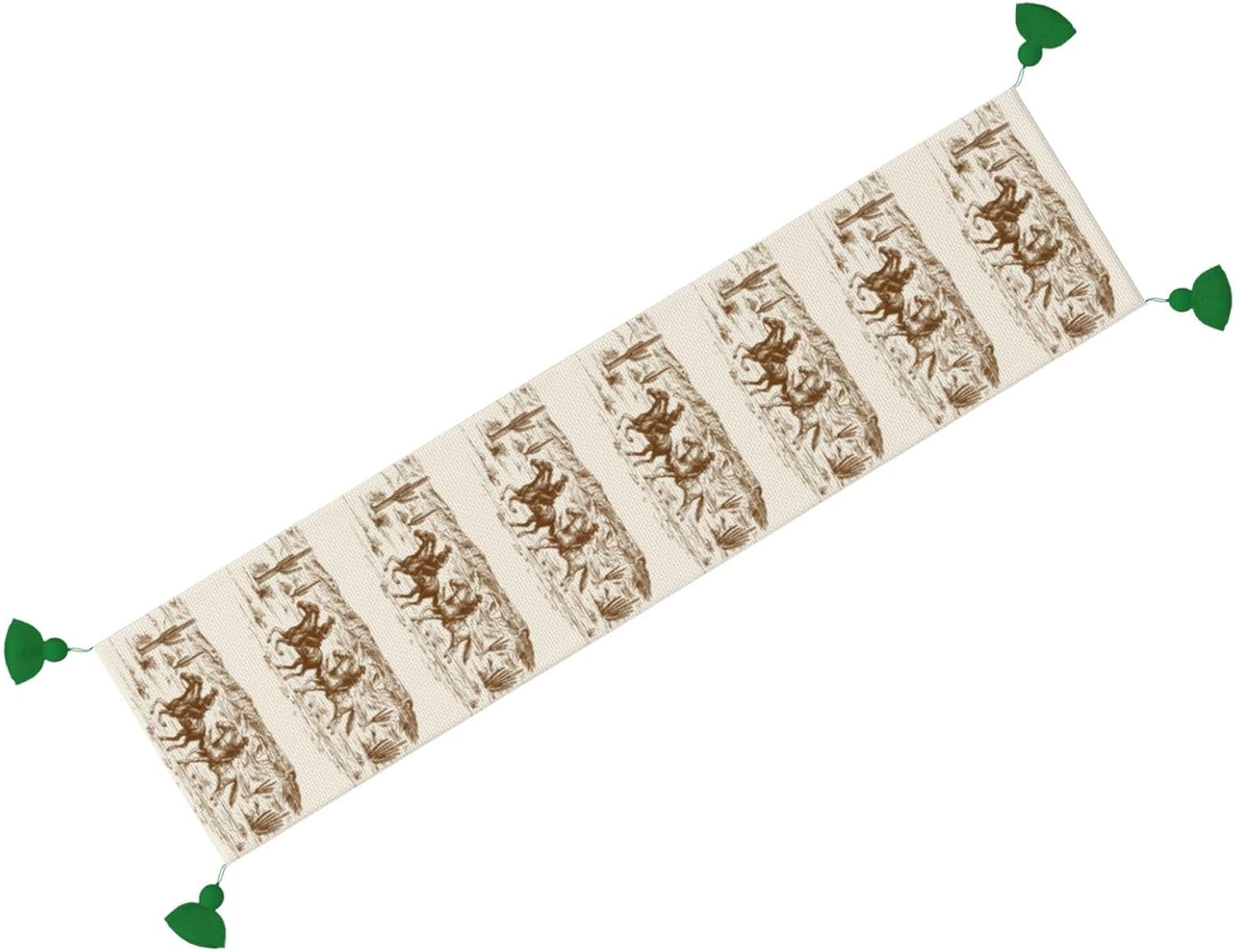 Camino de mesa de Navidad con diseño de vaquero de desierto, decoración de mesa de comedor, decoración de Navidad, decoración de interiores para el