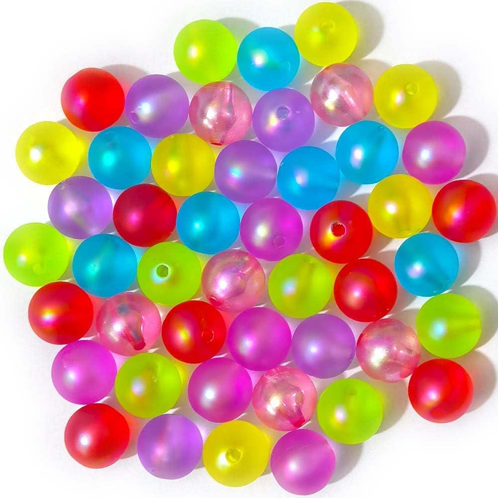 Mezcla de lotes brillantes de silicona con cuentas de bricolaje con cuentas para el cabello, pulseras de collar, adorno artesanal (colores