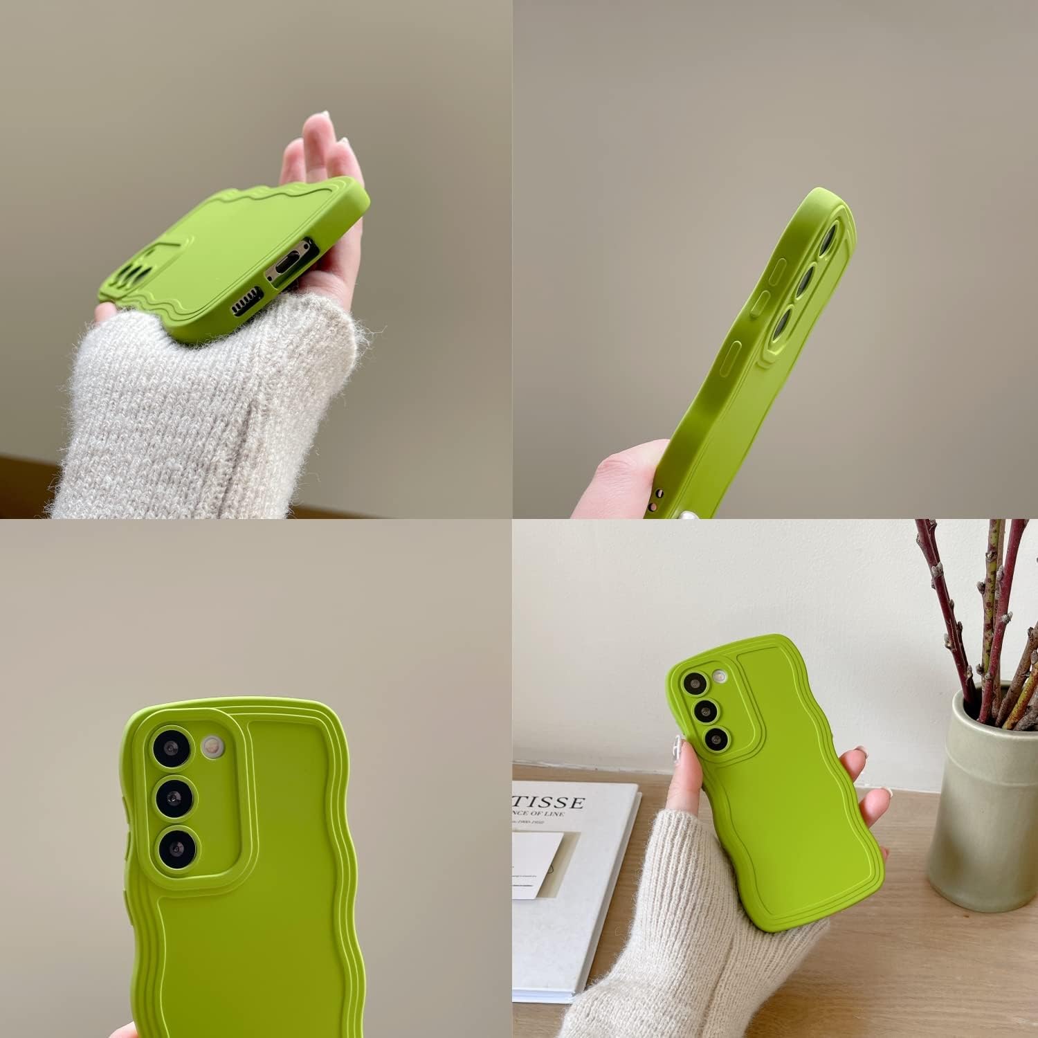 UEEBAI Funda con marco ondulado para Samsung Galaxy S20 FE 5G, bonito marco ondulado, ajuste delgado, a prueba de golpes, funda suave y bonita