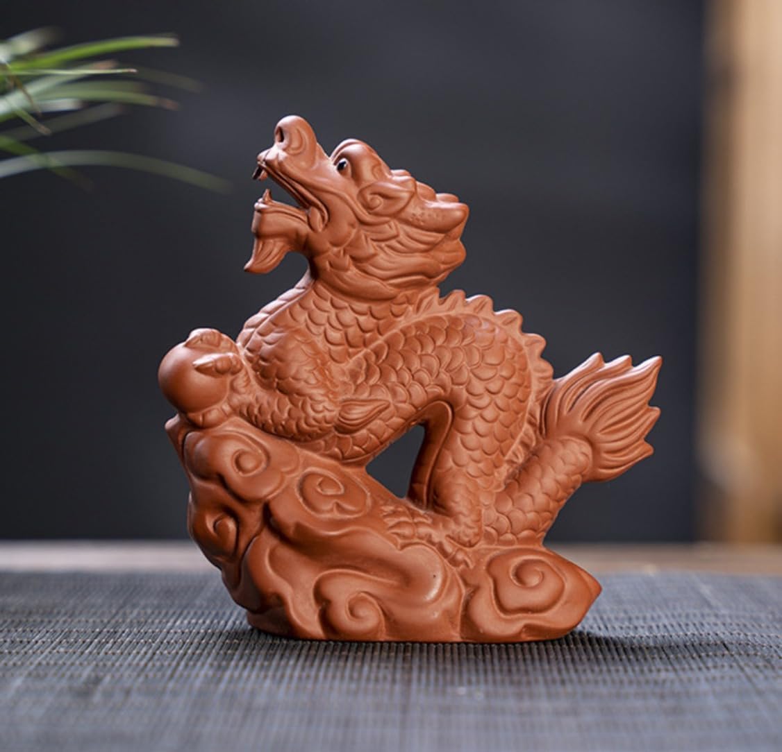 Estatua creativa de los doce animales del zodiaco, bonita figura de té chino, adornos de escritorio que pueden cultivar té, accesorios para mascotas