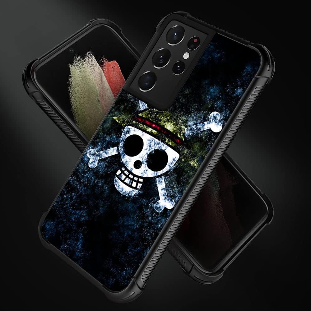 DJSOK Funda compatible con Samsung Galaxy S23 Ultra, diseño de huesos con sombrero, diseño de patrón retro para Samsung Galaxy S23 Ultra, a prueba