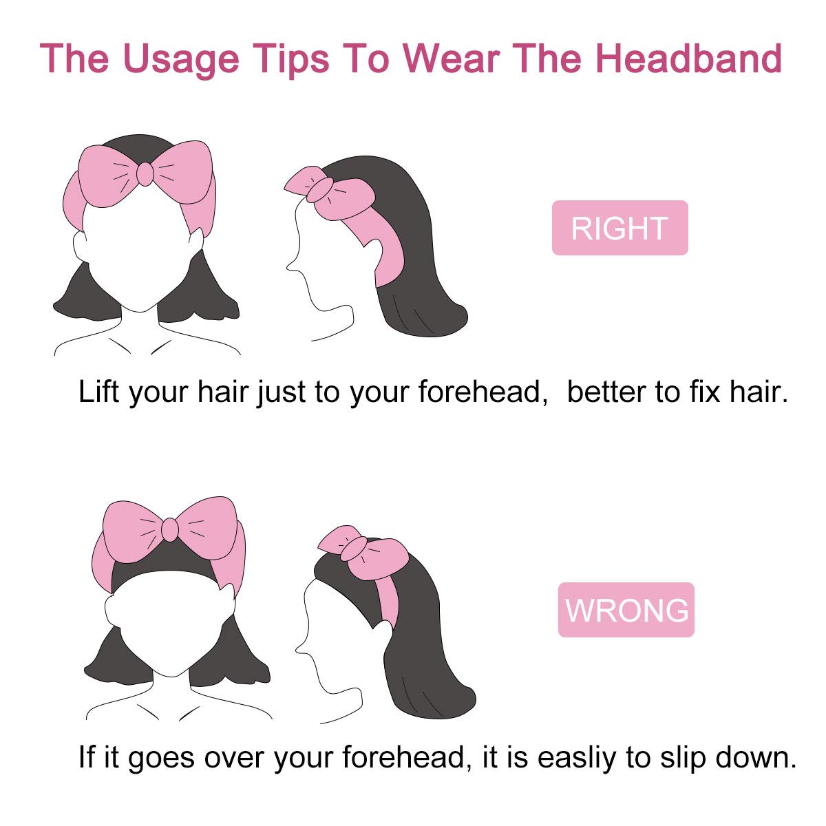 Paquete de 6bandas para el cabello con moño, para maquillaje facial, suaves, de polar, para la ducha y para lavarte la cara